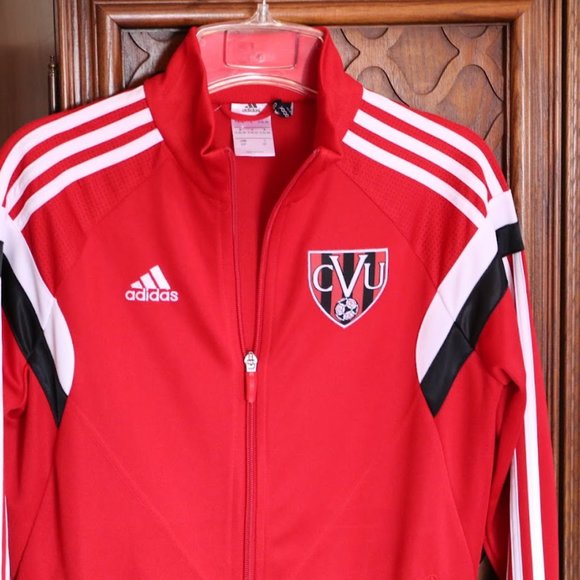 Adidas 3 Stripes Soccer Tiro Track Jacket CVU Red/White 3-stripes - Size S - Picture 5 of 16